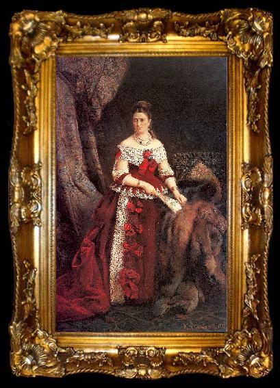 framed  Makovsky, Konstantin Portrait of Countess Vera Zubova, ta009-2